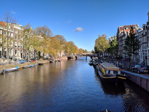 Gratis lagerfoto af Amsterdam, arkitektur, båd