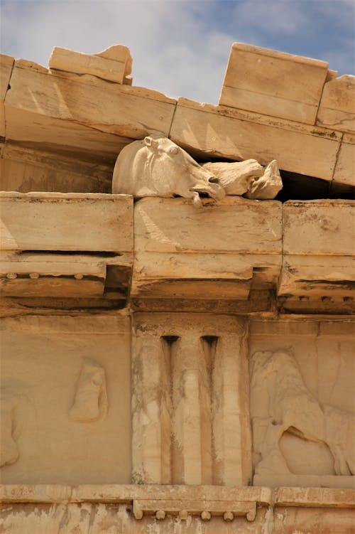 akropol, atina, beton duvar içeren Ücretsiz stok fotoğraf