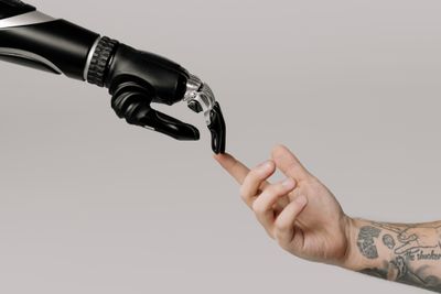 Bionic hand and human hand — man-machine interface