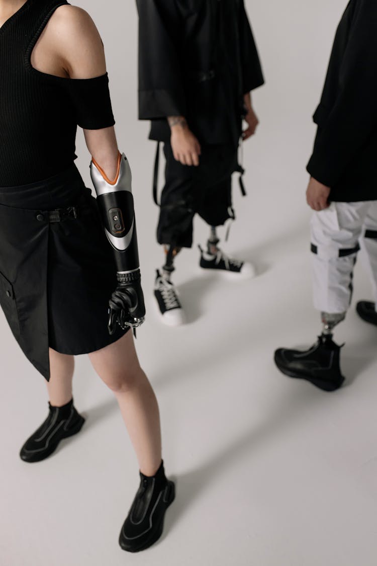 A Group Of People Wearing Prosthesis 