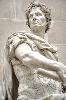 Julius Caesar Marble Statue