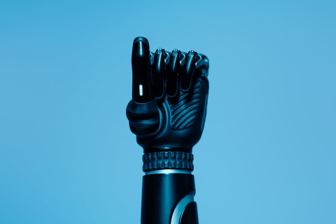 Black Human Skeleton Holding a Black Stick