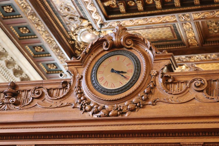 Antique Clock With Ornaments