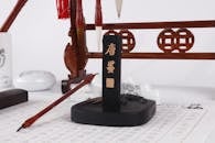 A Wooden Rack Calligraphy Writing Brush Pen Display Stand