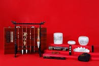 A Wooden Rack Calligraphy Writing Brush Pen Display Stand