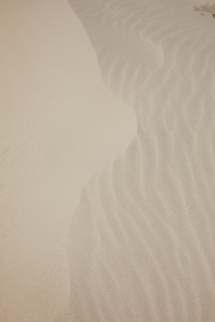 White Sandy Surface On Sea Shore