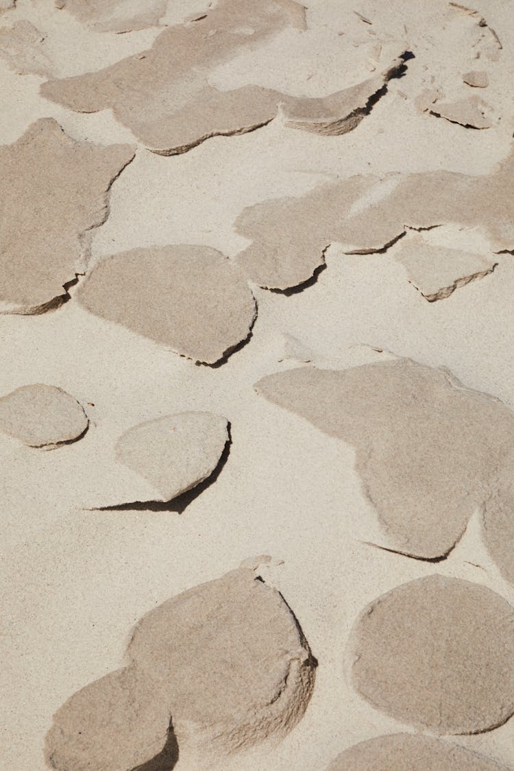 Surface With Dry Sand On Ground