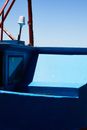 Deck of fishing boat in sunny weather
