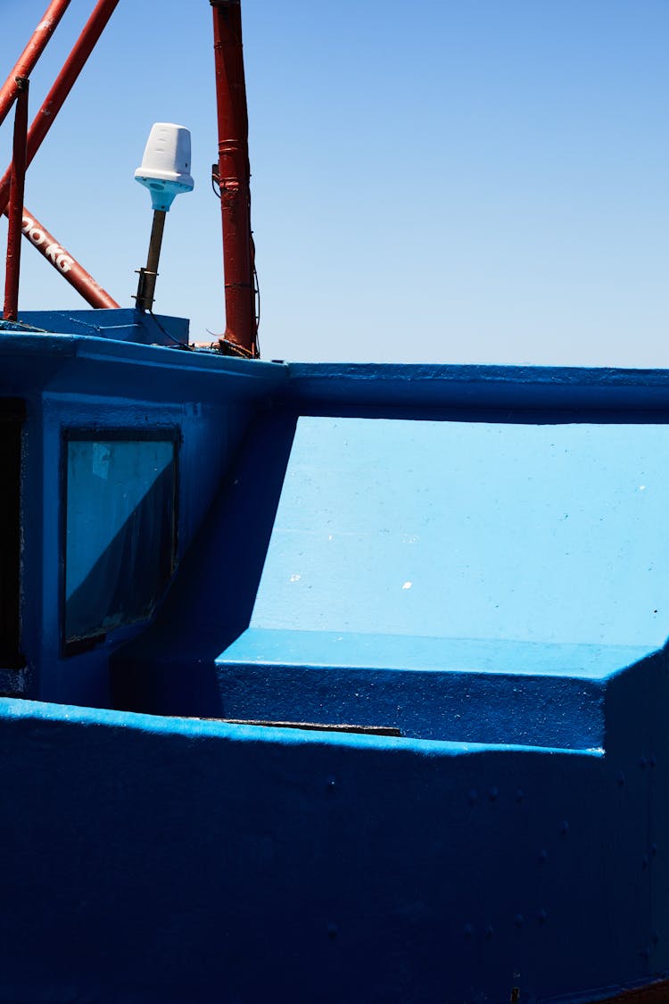 Deck Of Fishing Boat In Sunny Weather