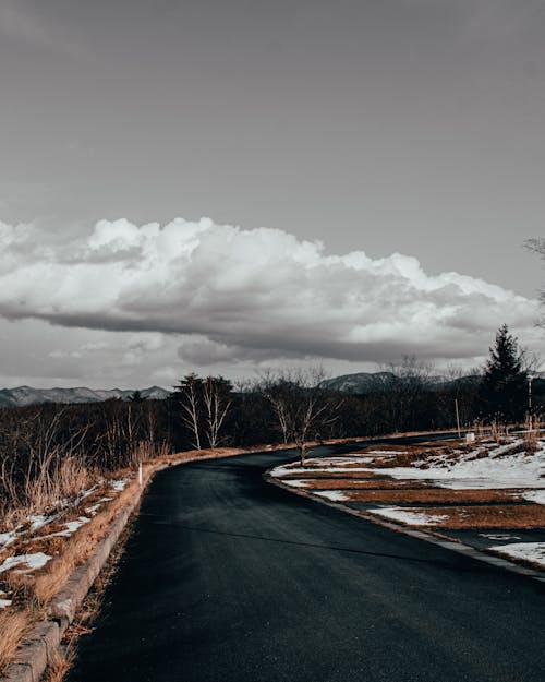 Free stock photo of cloudy, hills, road