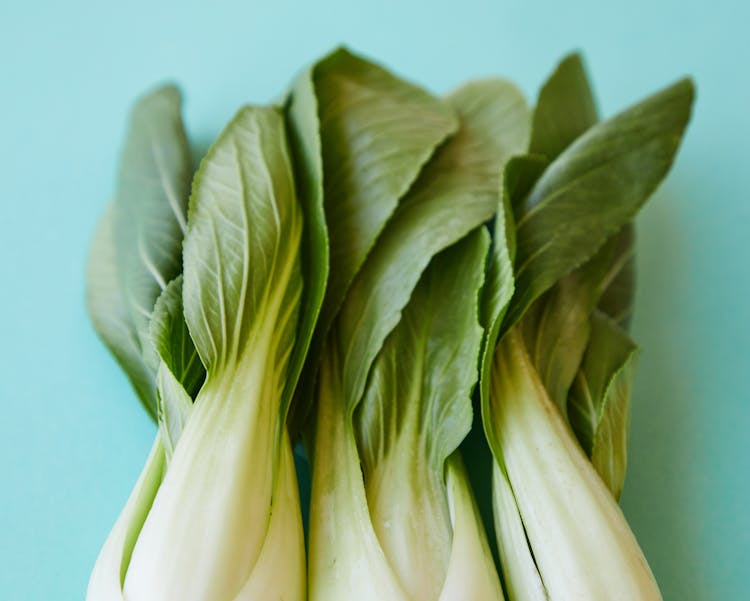 Fresh Green Leaves Of Bok Choy