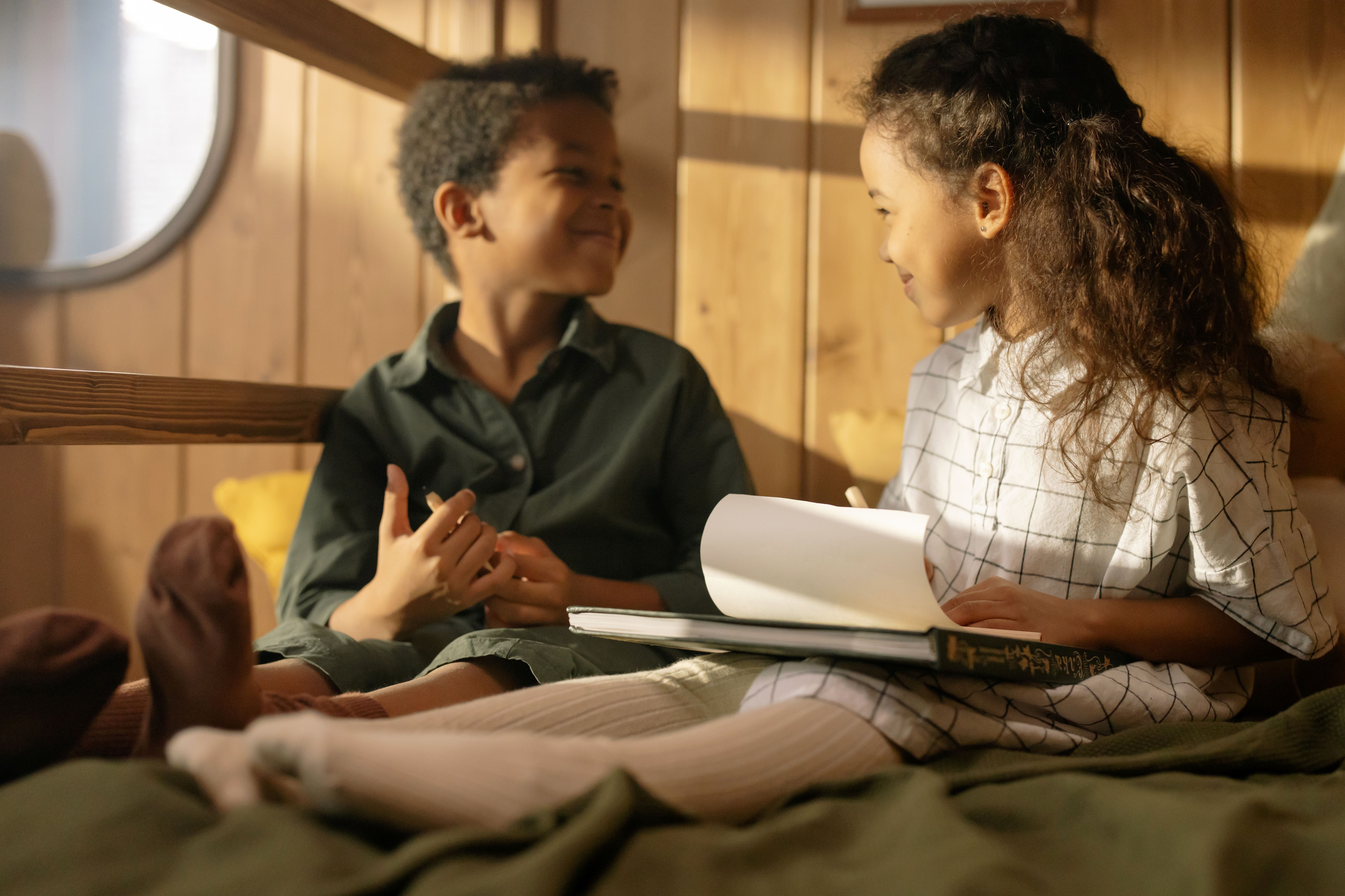 Children reading and resting in after-school care