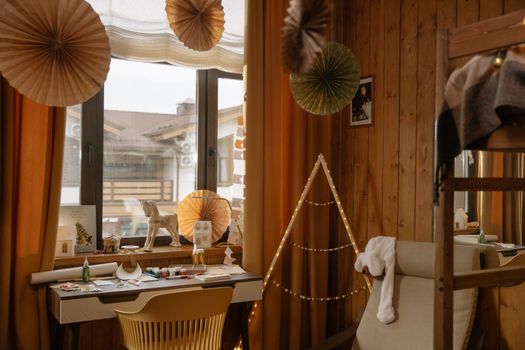 A Wooden Double Deck Bed