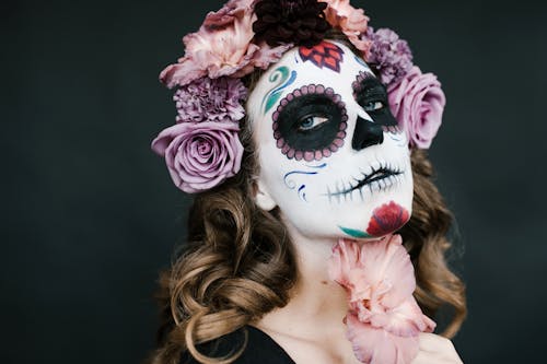 Close-Up Shot of a Woman in Halloween Costume