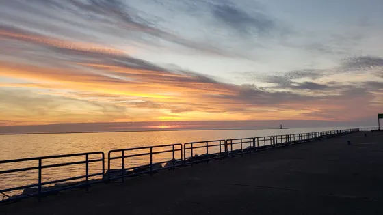 Sunset over the Straits of Mackinac
