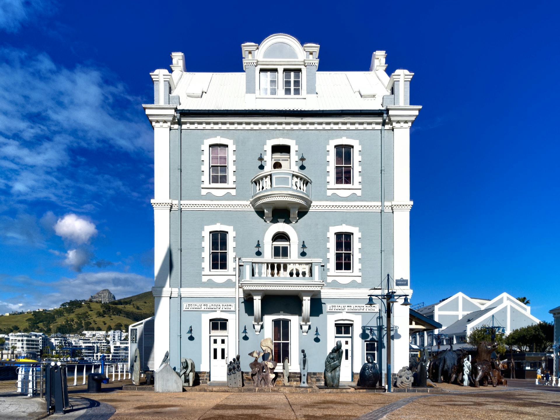 Victorian-style building at Cape Town's historic V&A Waterfront in South Africa.