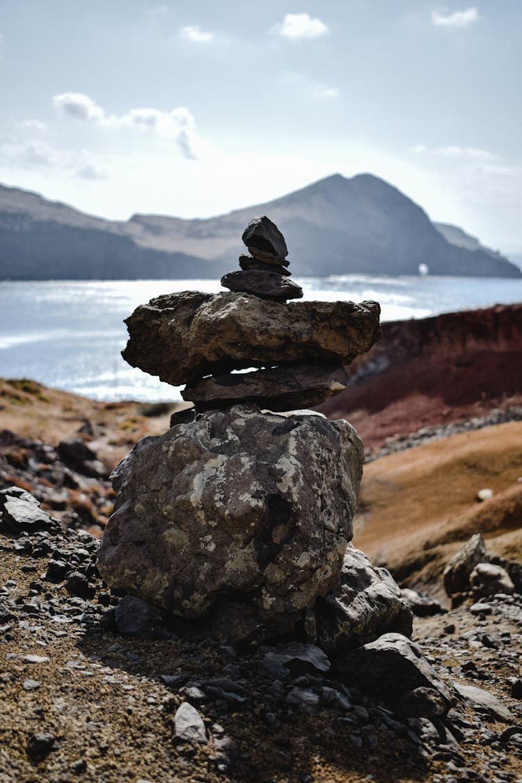 Pile Of Rocks In Mountains 