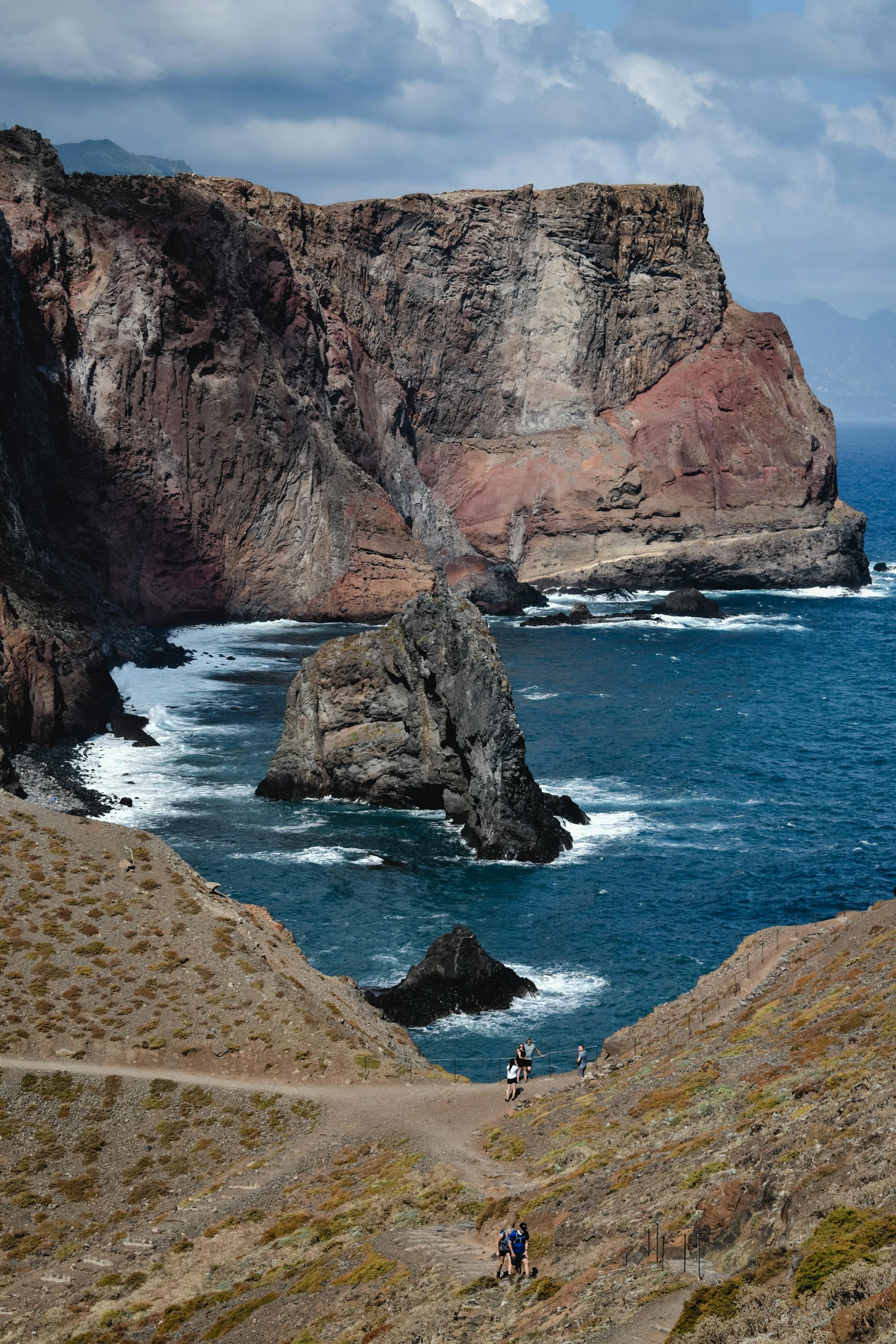 Hikers on the Ponta de Sao Lourenco trail
