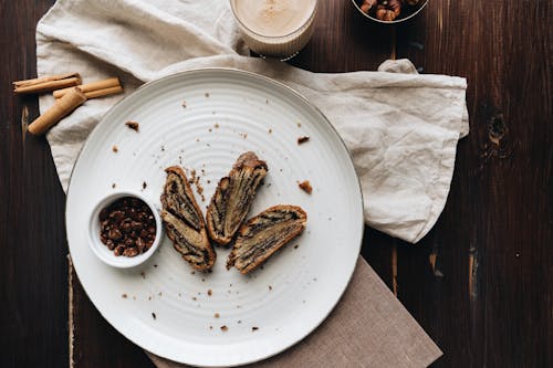 Gratis lagerfoto af chokolademælk, dessert, flad lå