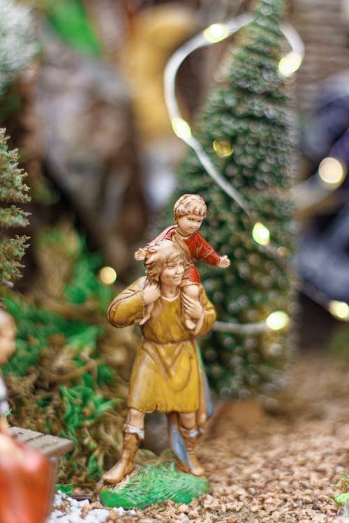 Close Up Photo of Christmas Ceramic Figurine 