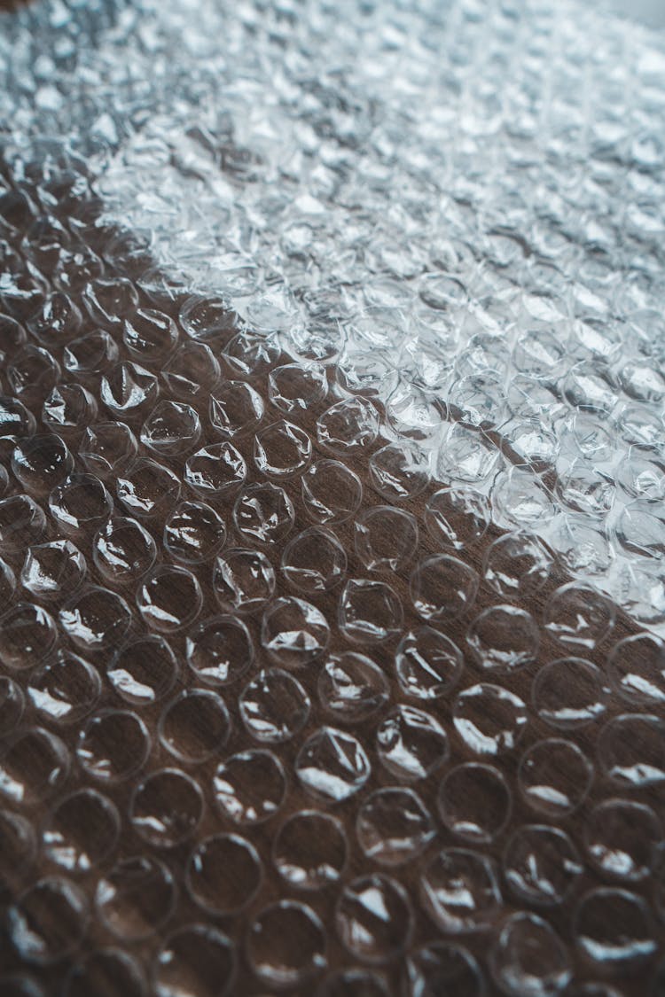 Backdrop Of Bubble Wrap Sheet With Glowing Surface