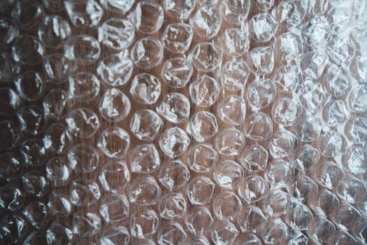 Backdrop of bubble pack with glowing irregular surface