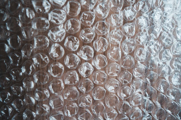 Backdrop Of Bubble Pack With Glowing Irregular Surface