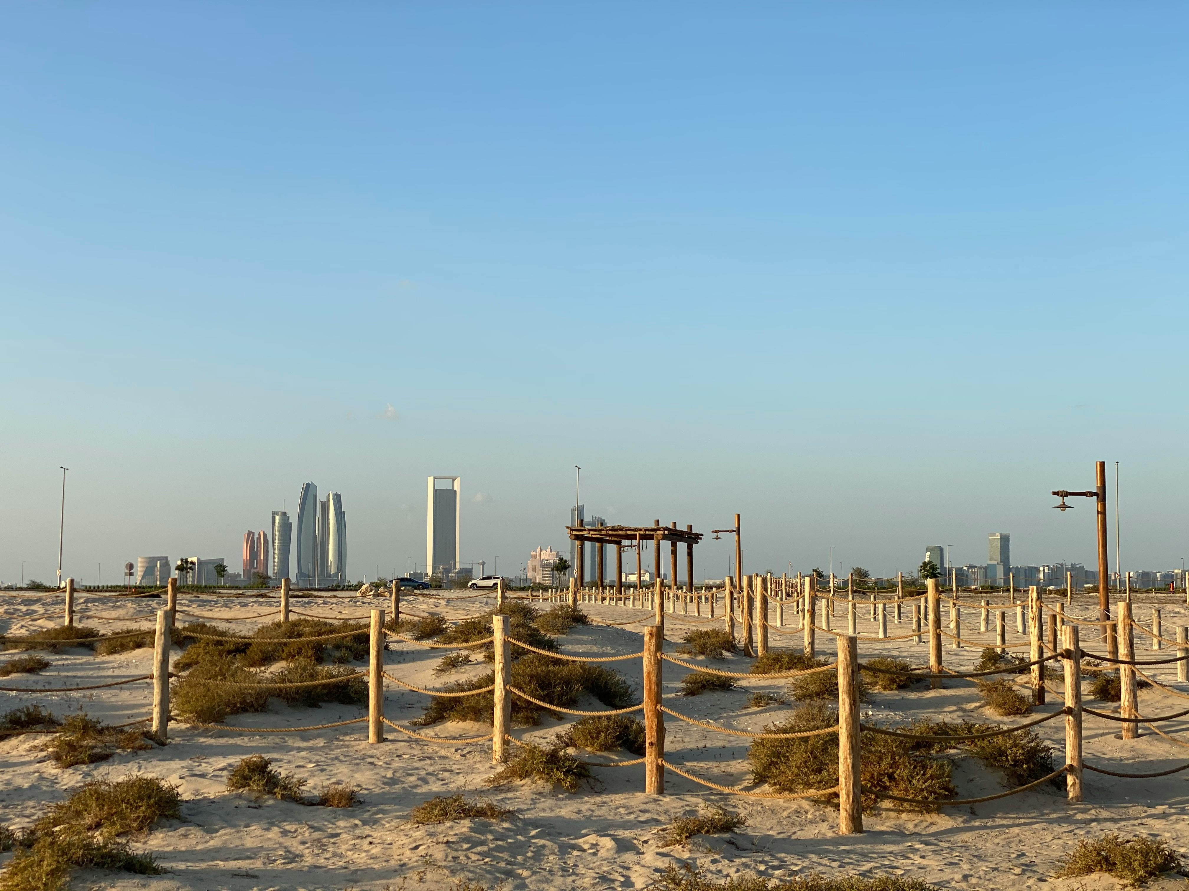 Oil pumps in the desert near Abu Dhabi