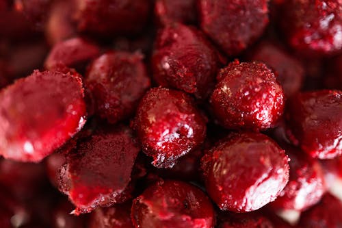 Free Extreme Close-up Photo of Sugary Cherries  Stock Photo