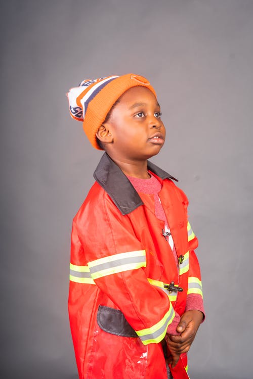 Boy in Fireman Costume