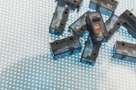 Close Up of Vintage Data Storage