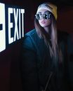Woman in Black Jacket and Yellow Goggles