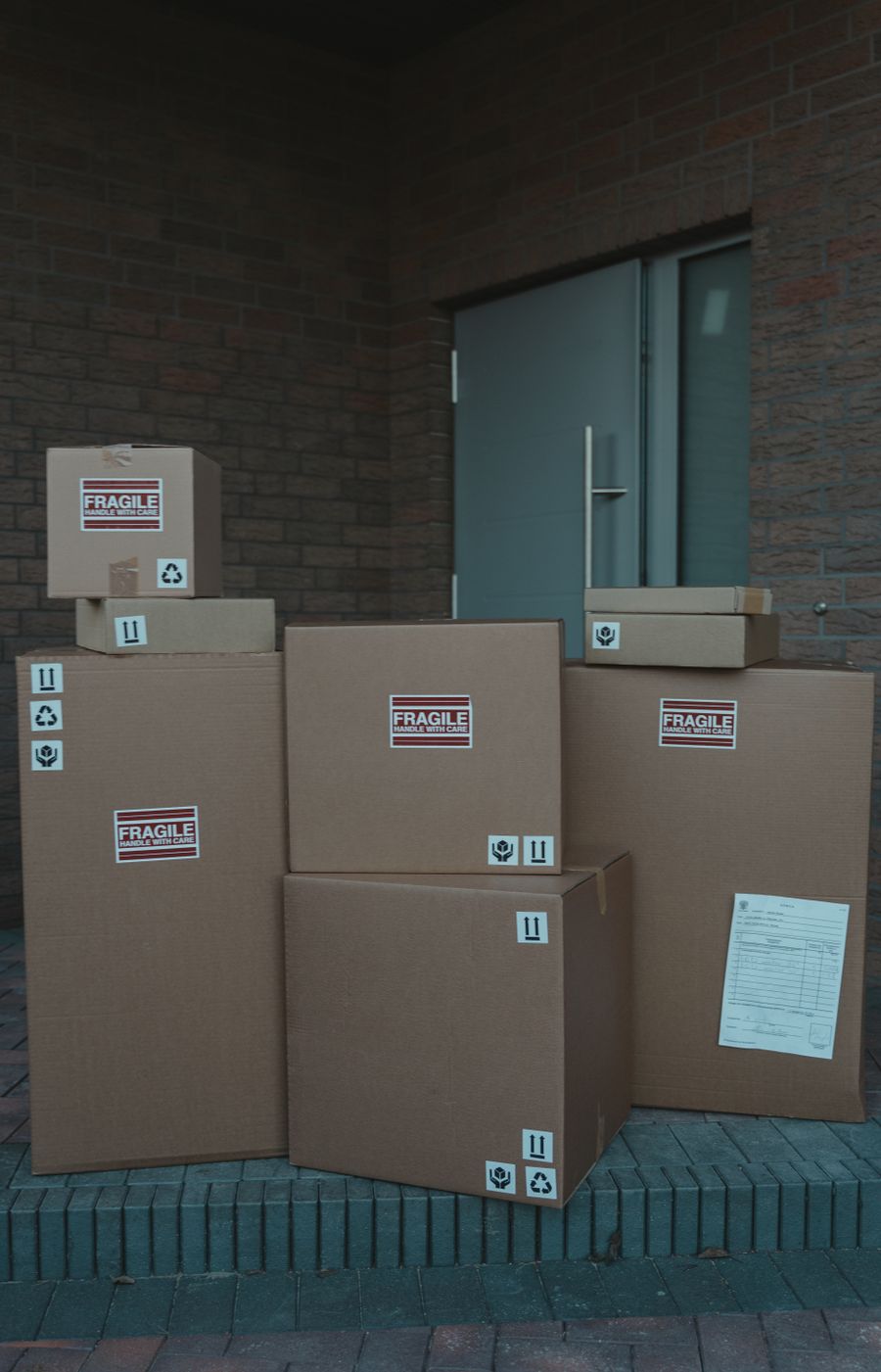 Corrugated boxes stack