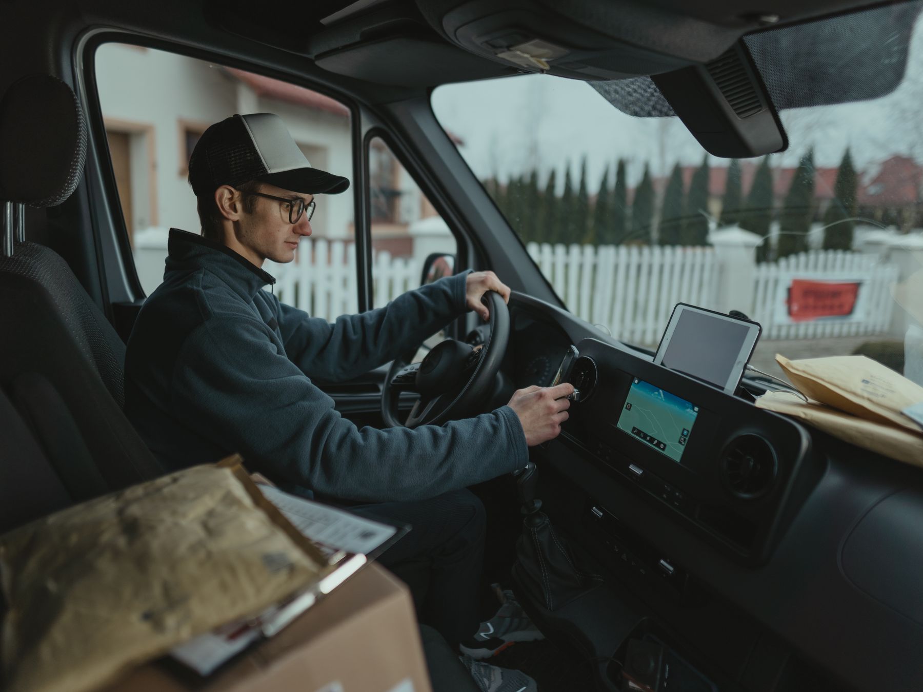 Legbourne — man and van team loading a removal van