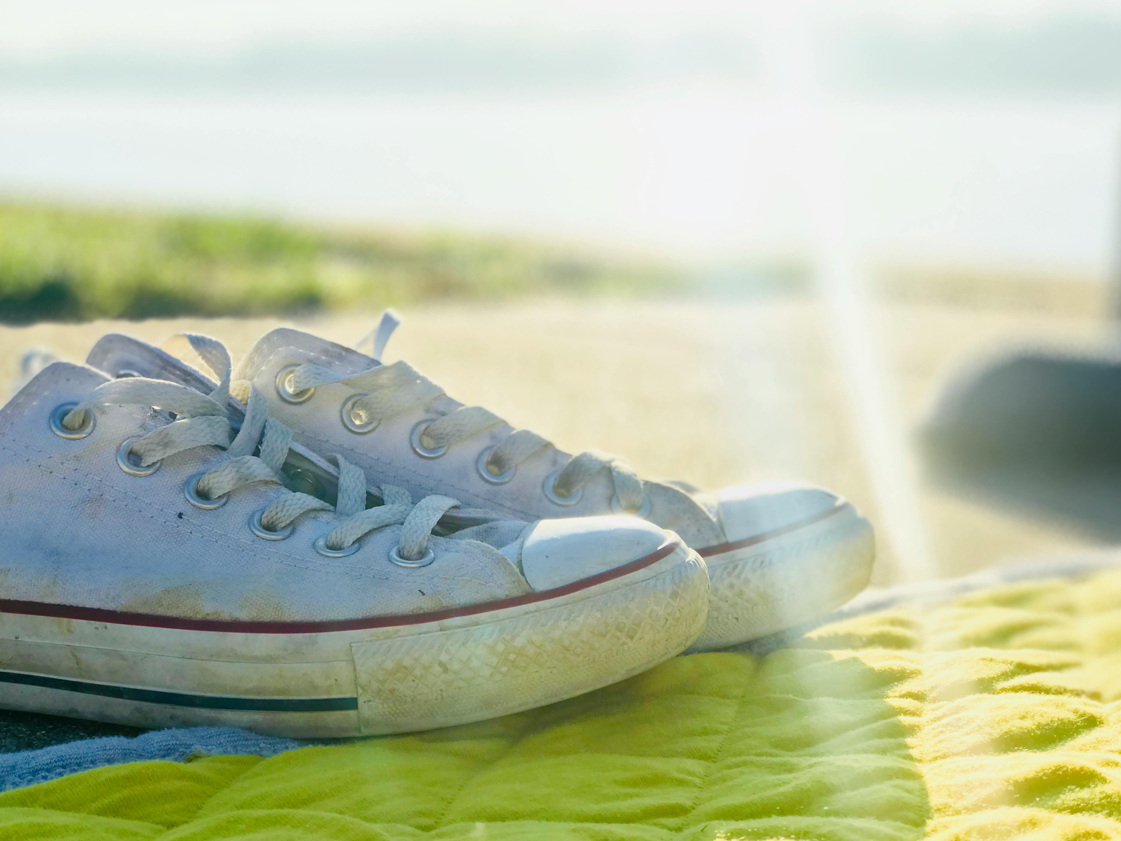Free stock photo of athletic shoes, blanket, chucks