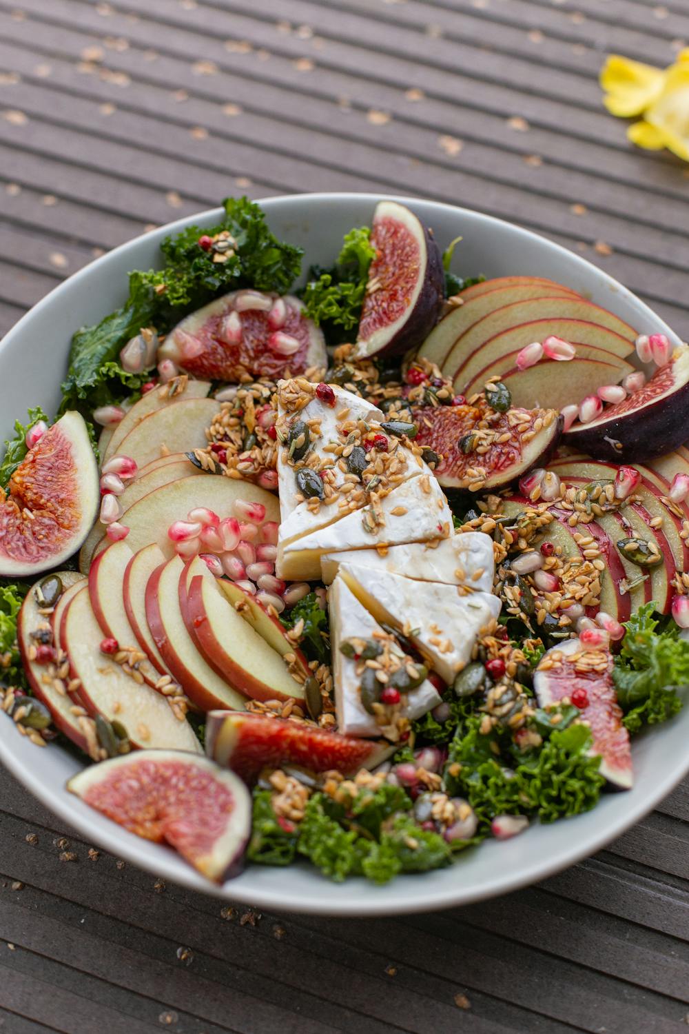 Winter Kale Salad with Cranberries and Almonds