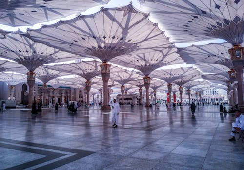 Al-Masjid An-Nabawi Umbrellas at the Piazza in Medina, Saudi Arabia