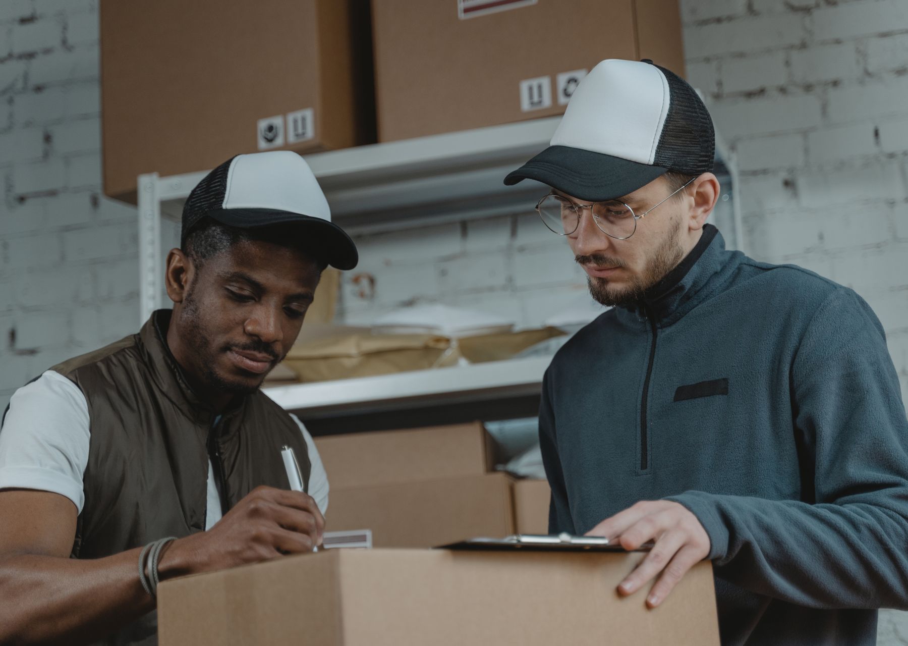 Professional removals crew at work — storage & moves to storage Outwell