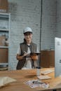 Female Employee holding a Clipboard
