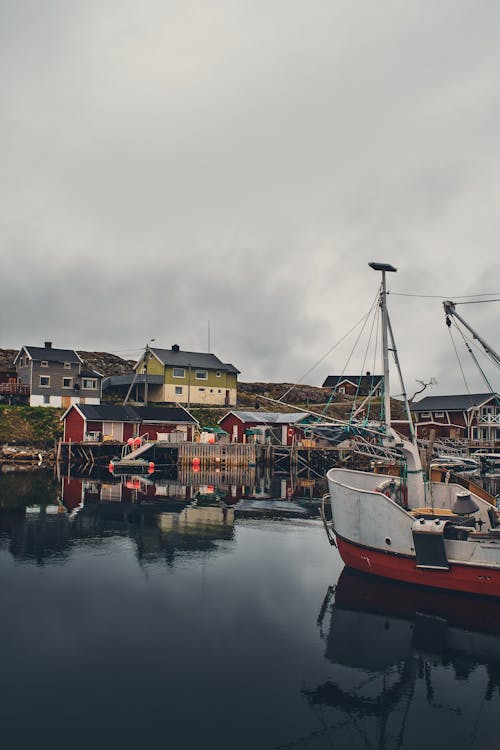 Free Houses by the Port  Stock Photo