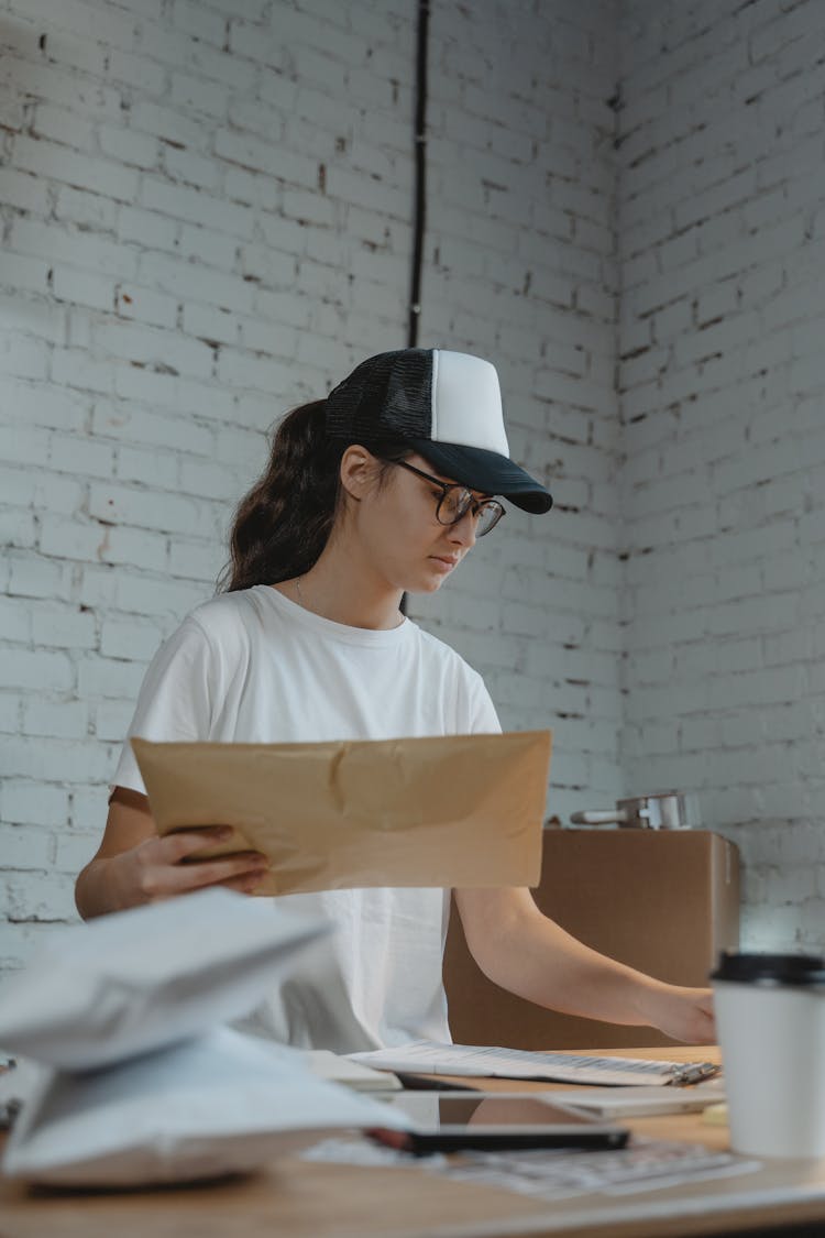 Woman Holding A Parcel 