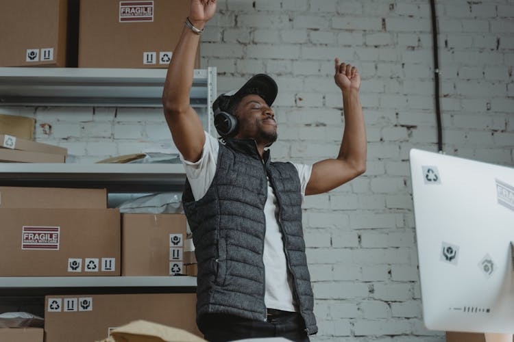 Groovy Man Wearing Gray Vest 