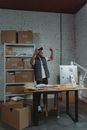 Man Dancing while at Work