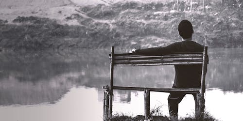 Free stock photo of alone boy, big river, boy alone