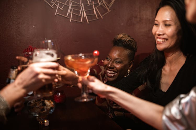 Friends Toasting Their Drinks