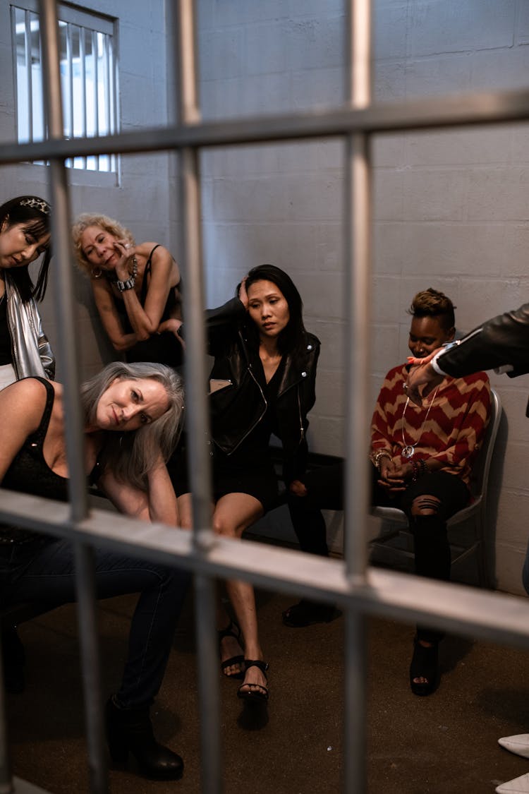 Women Locked Inside A Jail