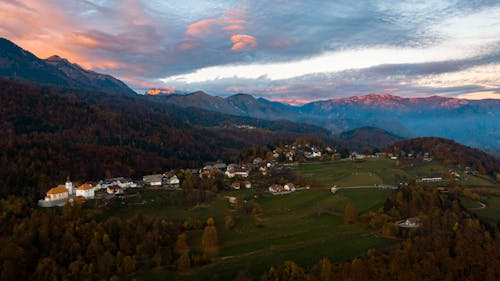 Immagine gratuita di campagna, cittadina, fotografia aerea