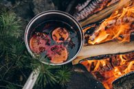 A Close-Up Shot of a Mulled Wine in a Pot