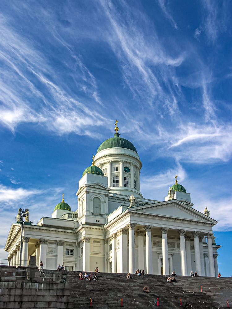 Low Angle Shot Of Helsinki Cathedral 