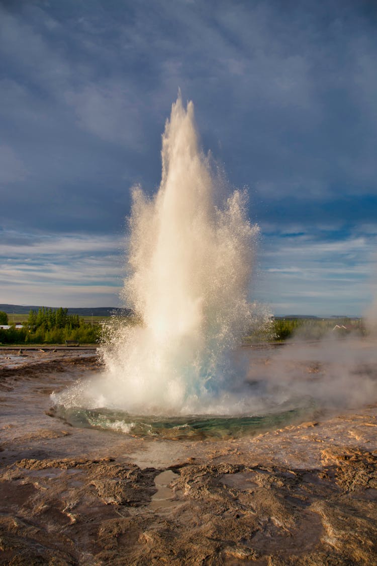 The Great Geysir In Iceland